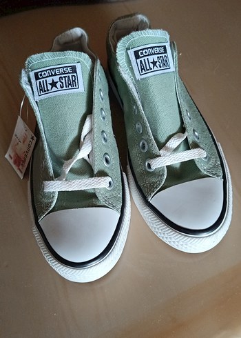Converse Yeşil Pastel Düz Taban Kadın Spor Ayakkabı - Görsel 2