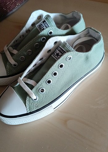 Converse Yeşil Pastel Düz Taban Kadın Spor Ayakkabı - Görsel 5