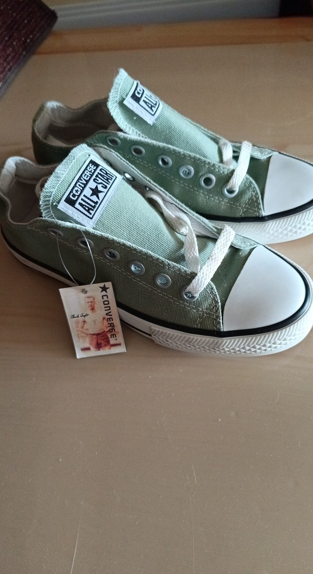 Converse Yeşil Pastel Düz Taban Kadın Spor Ayakkabı - Görsel 3