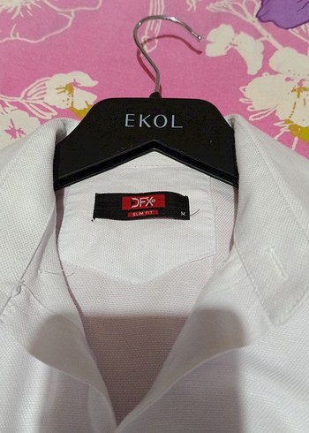 Düğmeli Beyaz Erkek Gömlek - Görsel 2