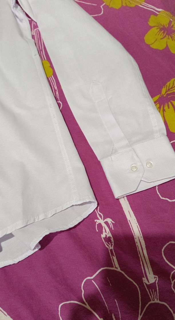 Düğmeli Beyaz Erkek Gömlek - Görsel 4