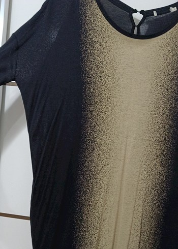 Önü Renk Geçişli Siyah Kadın Tunik veya elbise - Görsel 3