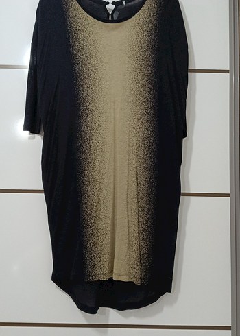 Önü Renk Geçişli Siyah Kadın Tunik veya elbise - Görsel 2
