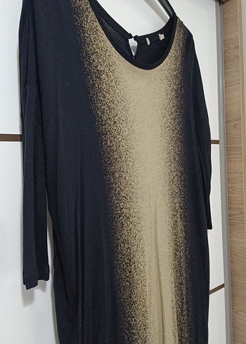 Önü Renk Geçişli Siyah Kadın Tunik veya elbise - Görsel 8