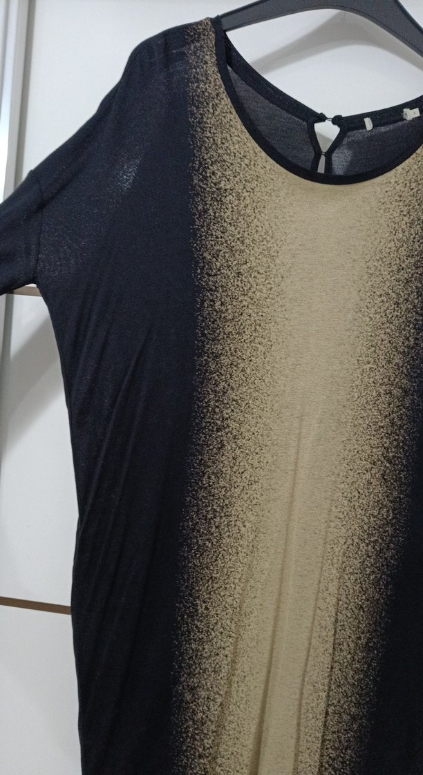 Önü Renk Geçişli Siyah Kadın Tunik veya elbise - Görsel 3