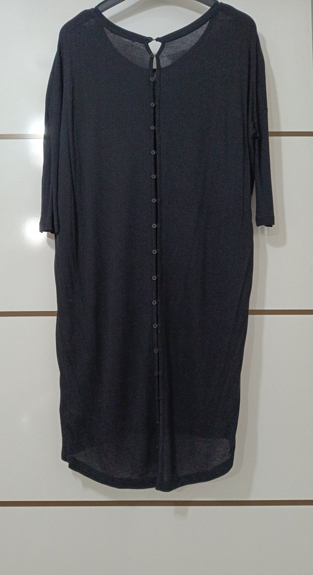 Önü Renk Geçişli Siyah Kadın Tunik veya elbise - Görsel 5