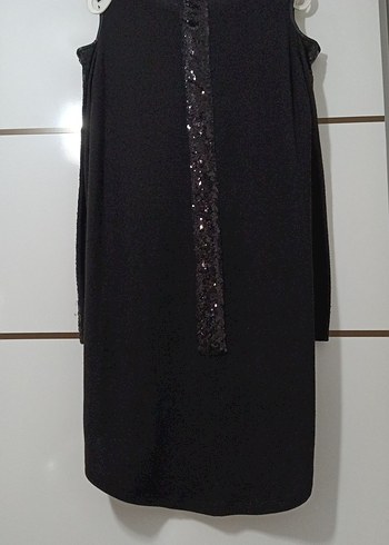 Uzun Kollu Omuzları açık Payetli Gotik Triko Tunik - Görsel 6