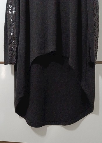 Uzun Kollu Omuzları açık Payetli Gotik Triko Tunik - Görsel 4