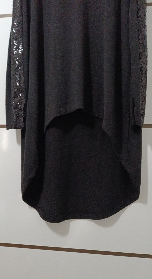 Uzun Kollu Omuzları açık Payetli Gotik Triko Tunik - Görsel 4