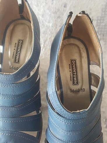 38 Beden mavi Renk YAZLIK dolgu topuk ayakkabı 