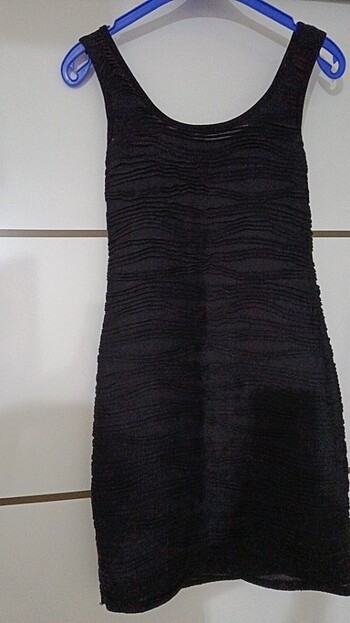38 Beden siyah Renk Mini elbise esnek 