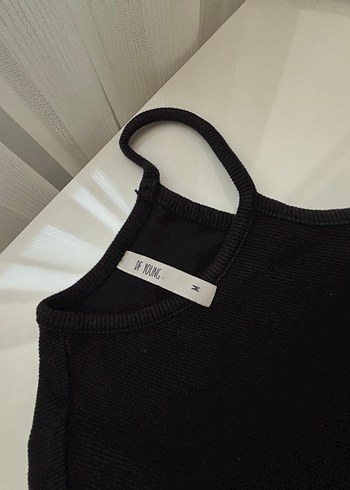 Defacto Defacto omzu açık Siyah crop bluz