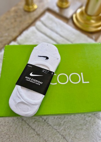 Nike Beyaz 3 adet Spor Çorabı Midi Boy - Görsel 2