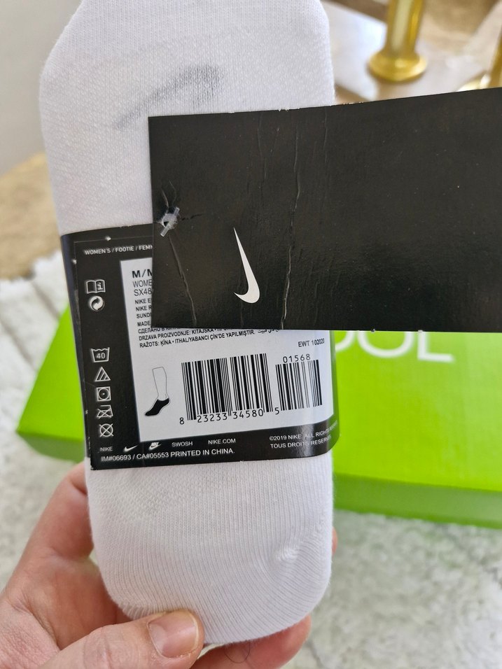 Nike Beyaz 3 adet Spor Çorabı Midi Boy - Görsel 4