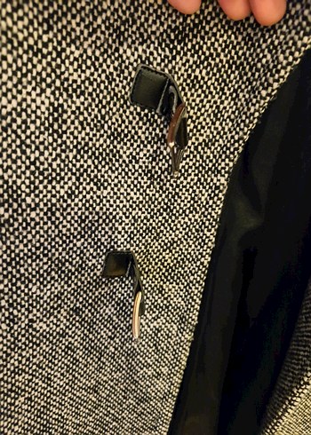 Kürk Yakalı Gri Kadın Kaban - Görsel 10