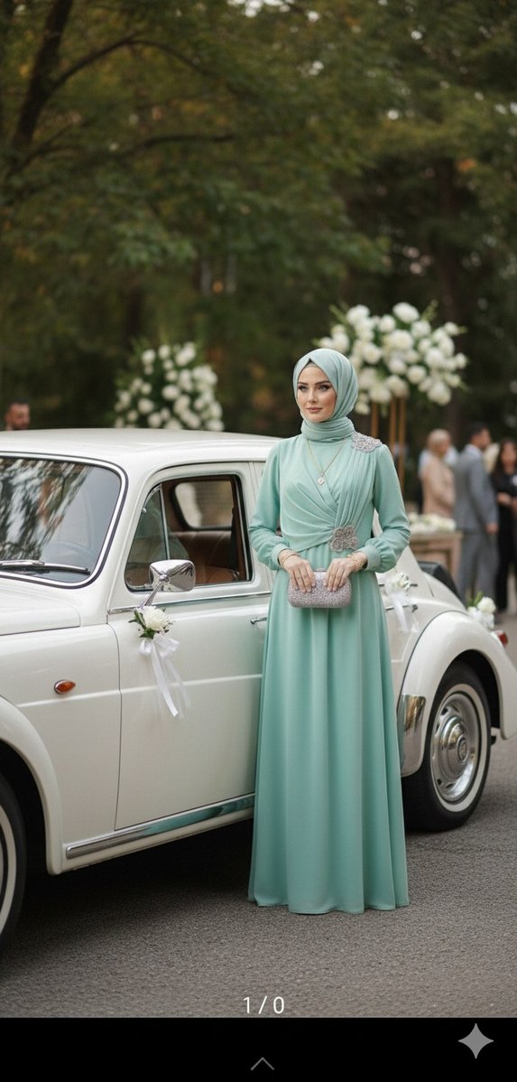 40 beden tesettür abiye - Görsel 3