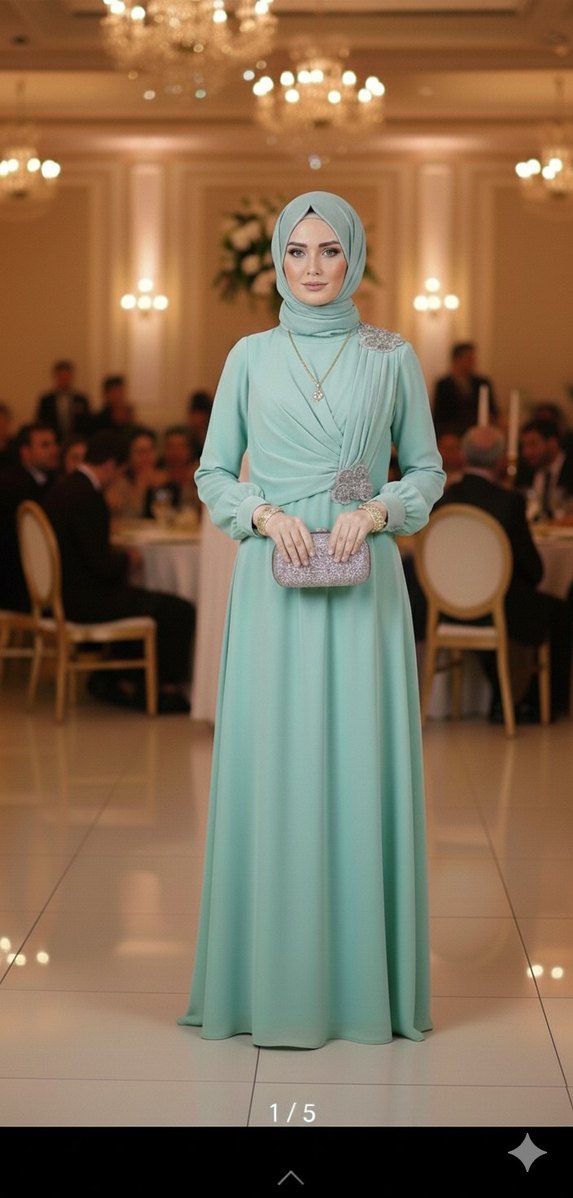 40 beden tesettür abiye - Görsel 4