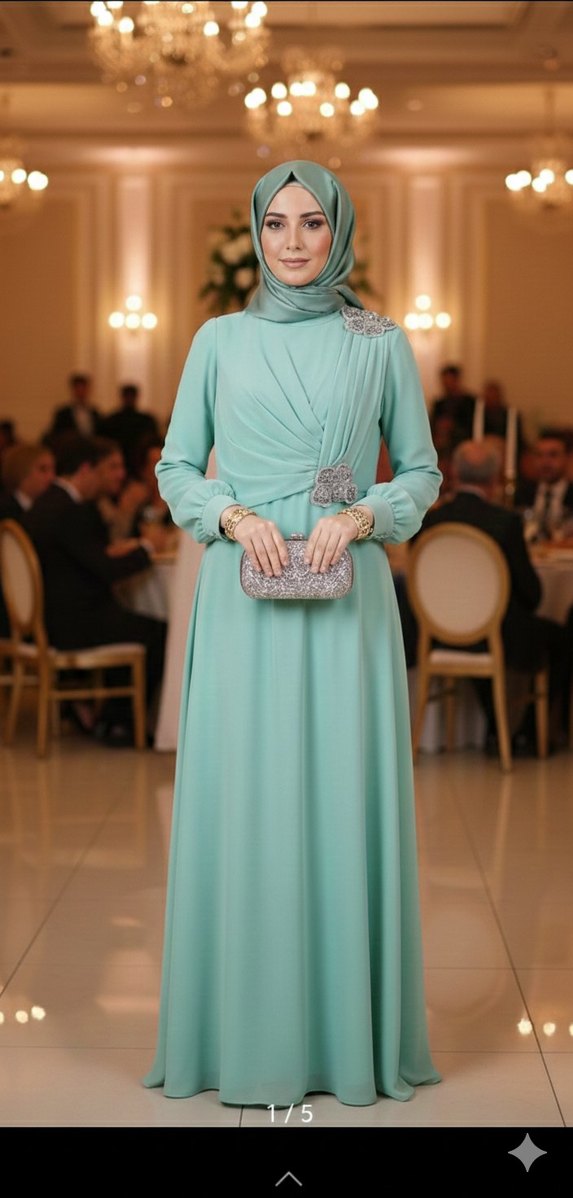 40 beden tesettür abiye - Görsel 2