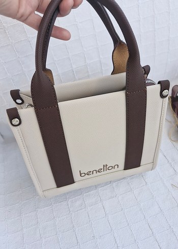  Beden çeşitli Renk Benetton Bej Baskılı Kadın Çanta