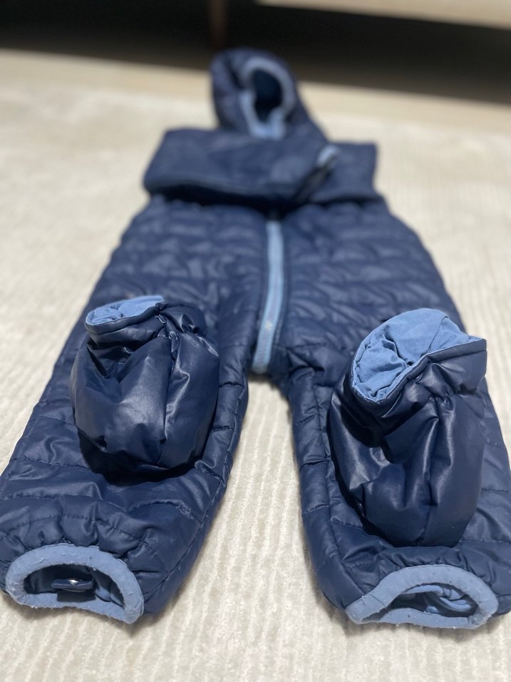 Fermuarlı Mavi Bebek Tulumu - Görsel 4