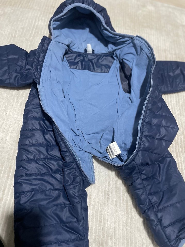 Fermuarlı Mavi Bebek Tulumu - Görsel 5