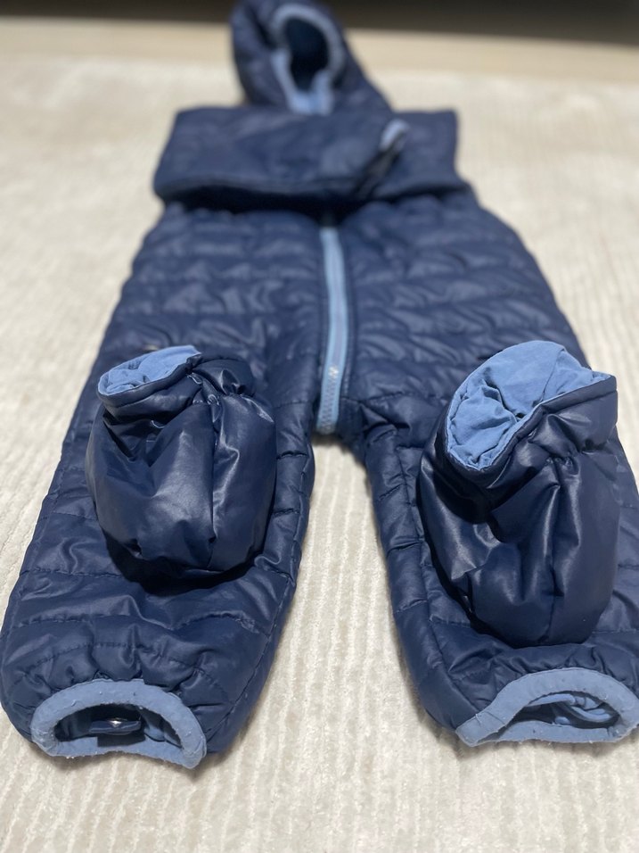 Fermuarlı Mavi Bebek Tulumu - Görsel 3