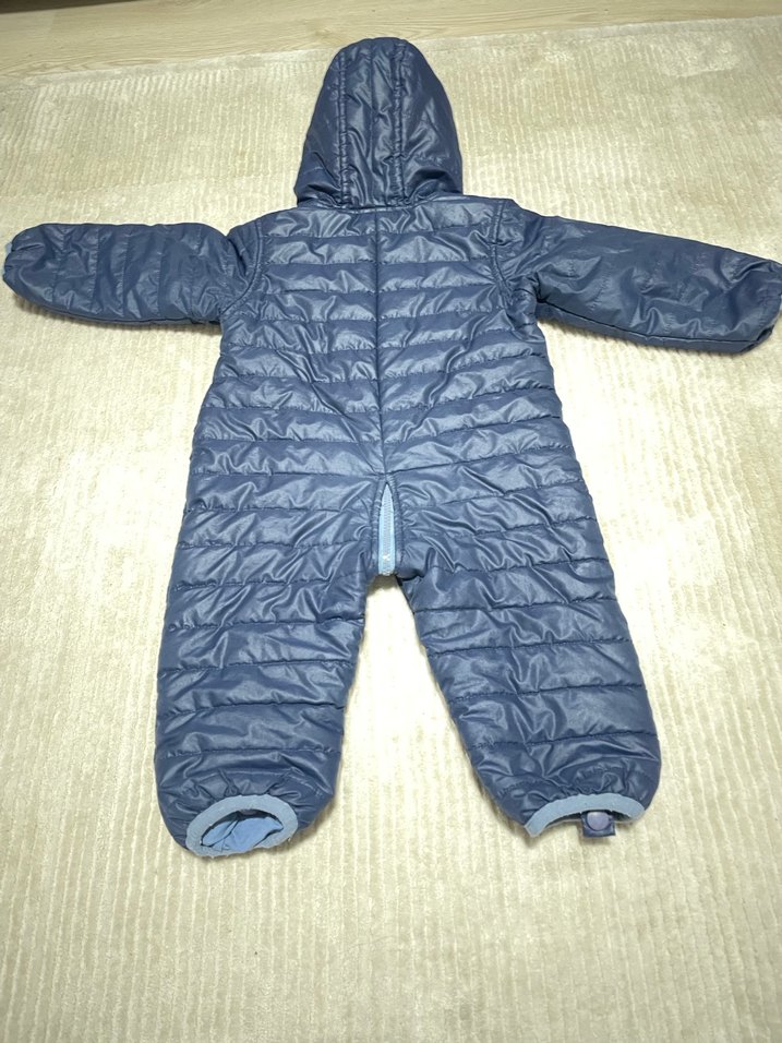 Fermuarlı Mavi Bebek Tulumu - Görsel 2