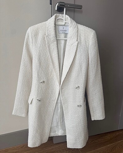 Stradivarius beyaz blazer ceket