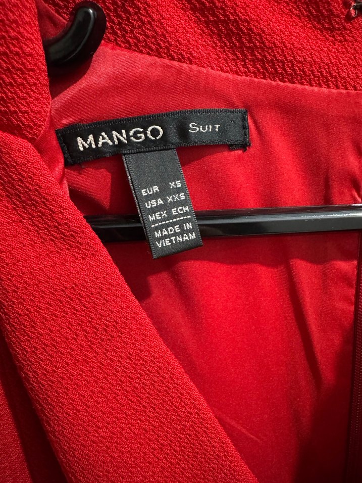 Kırmızı V Yaka Mini Elbise - Görsel 4