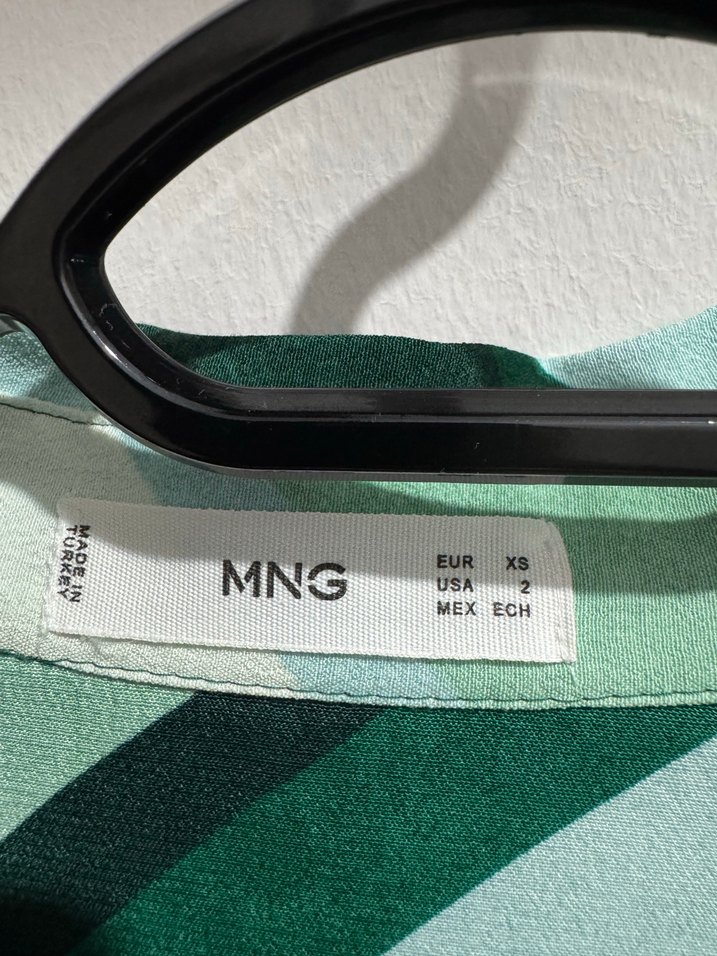 Yeşil Desenli Uzun Elbise - Görsel 5