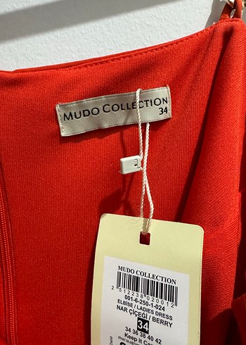 Zincir Detaylı Turuncu Abiye Elbise - Görsel 3