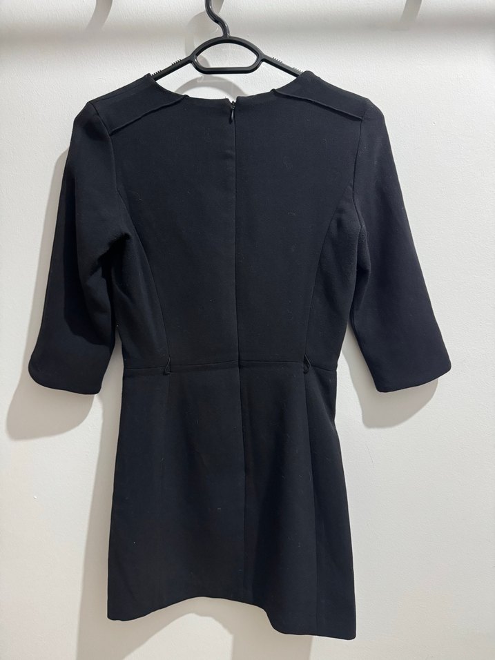 Siyah Mini Dar Kesim Elbise - Görsel 2