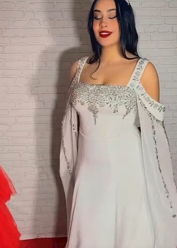 İşlemeli Straplez Uzun Gelinlik - Görsel 3