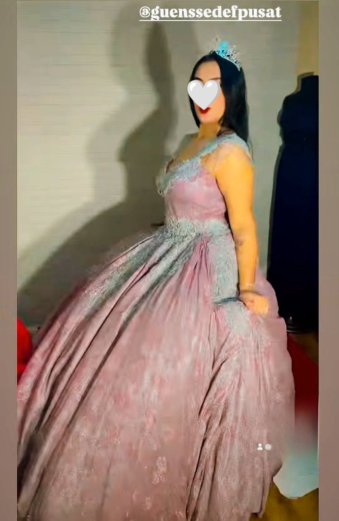 işleme Detaylı Pembe Uzun Abiye Elbise - Görsel 2