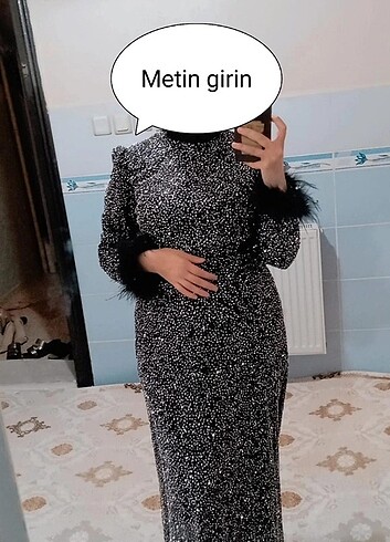 Taşlı dar abiye - Görsel 2