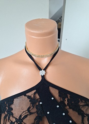 Siyah Dantel Detaylı Straplez Büstiyer - Görsel 3