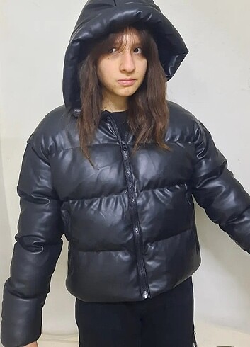 LC Waikiki Siyah kadın şişme mont