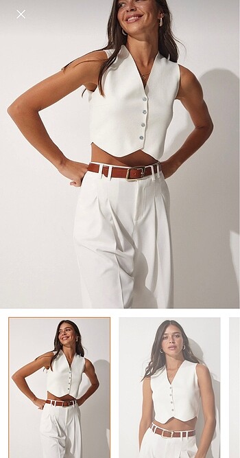 s Beden Triko crop yelek