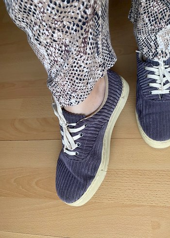 Gri Süet Bağcıklı Ayakkabı - Görsel 5