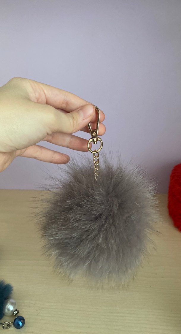 3 lü Tüylü Anahtarlık - Görsel 3