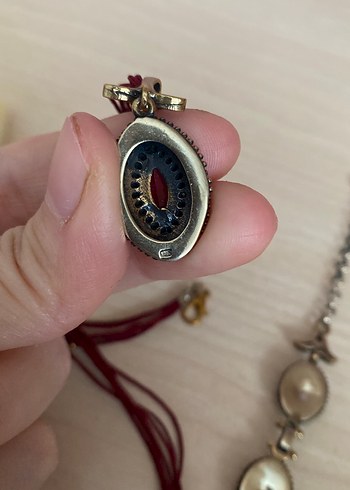 Kırmızı İşlemeli Boncuklu Gümüş Bohem Kadın Takı Seti - Görsel 6