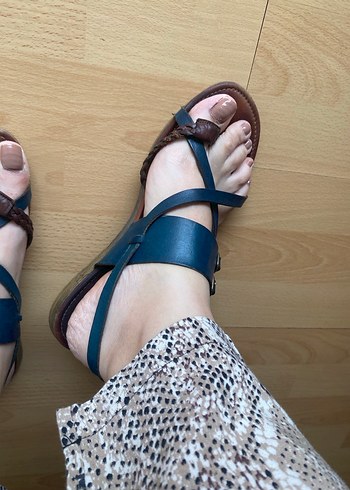 Kahverengi Bohem Sandalet - Görsel 5