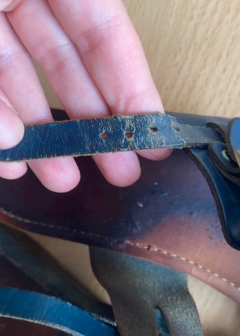 Kahverengi Bohem Sandalet - Görsel 7