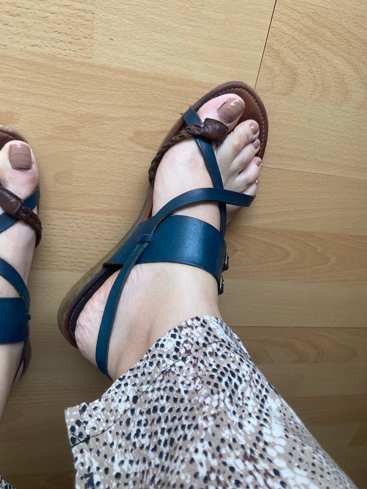 Kahverengi Bohem Sandalet - Görsel 5