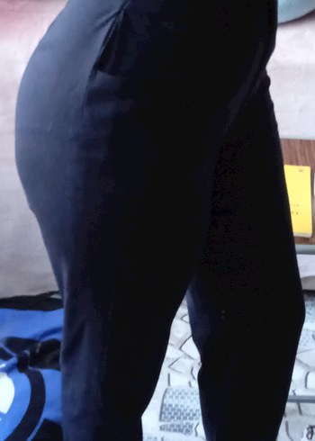 Lacivert Düğmeli Kadın Kot Pantolon - Görsel 2