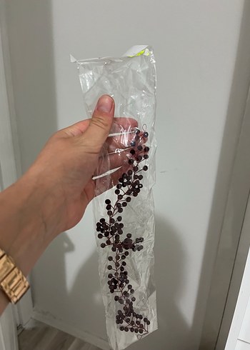 Diğer Bordo Boncuklu Bohem Saç Aksesuarı