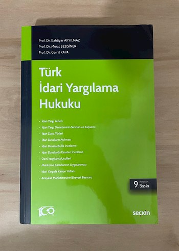Bahtiyar Akyılmaz Türk İdari Yargılama Hukuku - 9. Baskı