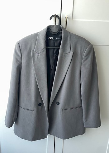 Zara Gri Blazer Ceket