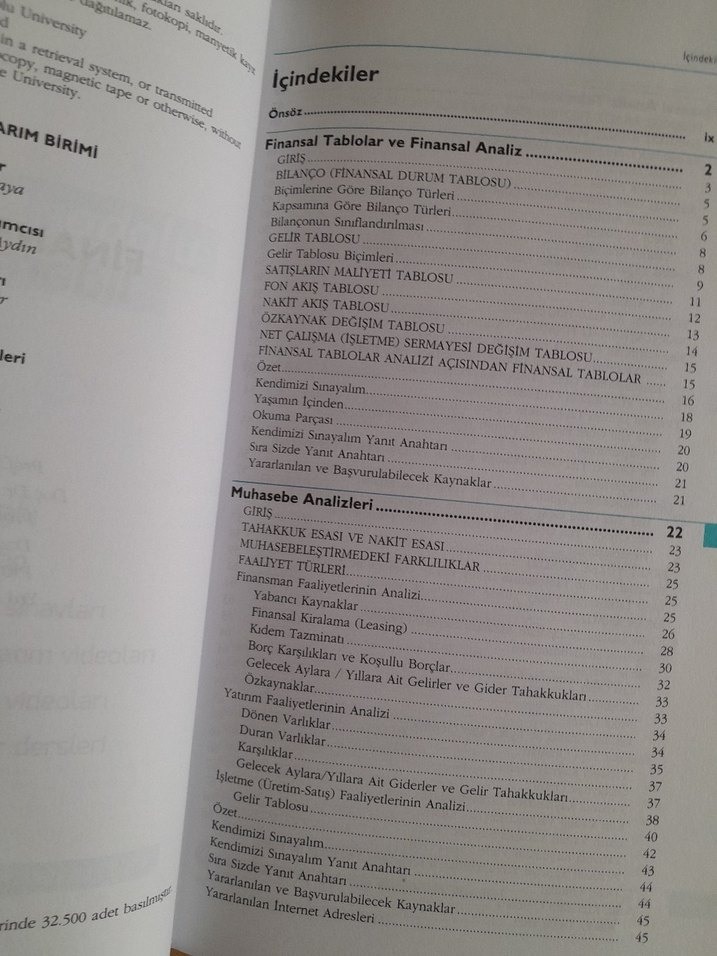 Finansal Tablolar Analizi Kitabı Aöf - Görsel 3