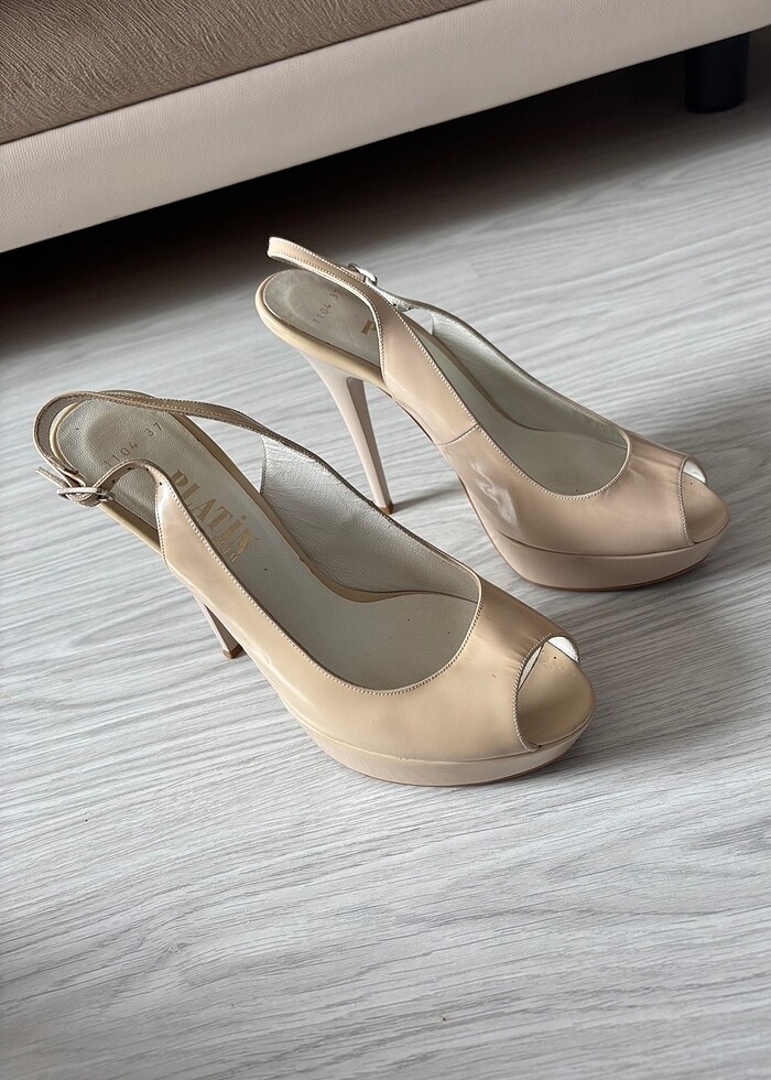 Platin marka topuklu ayakkabı - Görsel 5